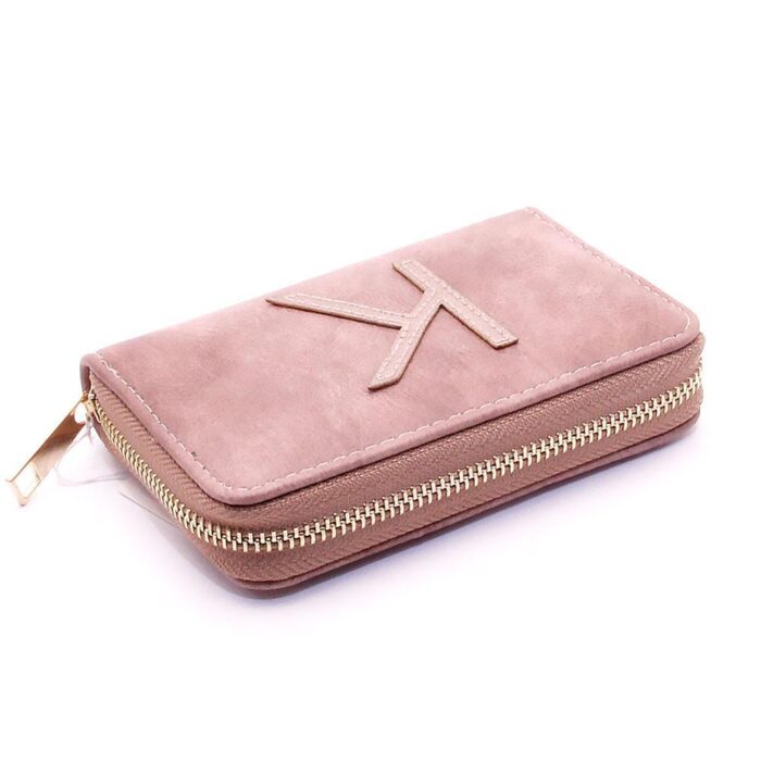 Damplånbok Zip Around Clutch Letter - Flera färger