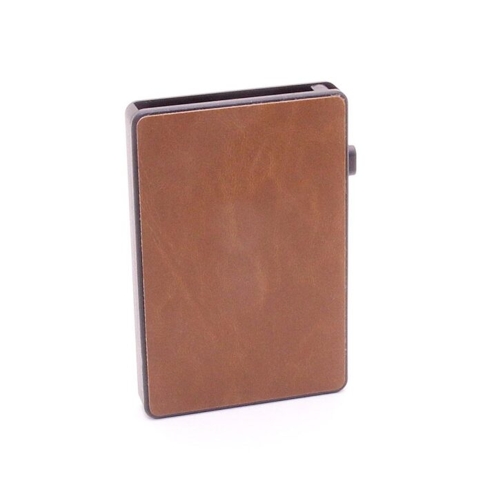 Kortfodral / Korthållare Card Case Pop Up Leather - Brun