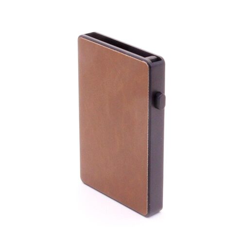 Kortfodral / Korthållare Card Case Pop Up Leather - Brun