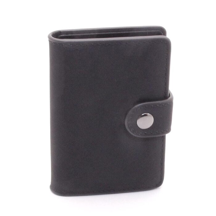 Kortfodral Card Case Fold Out Alu / Leather - Svart